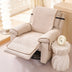 One-Piece Chenille Scratch-Resistant Recliner Chair Cover With Straps - Snowflake