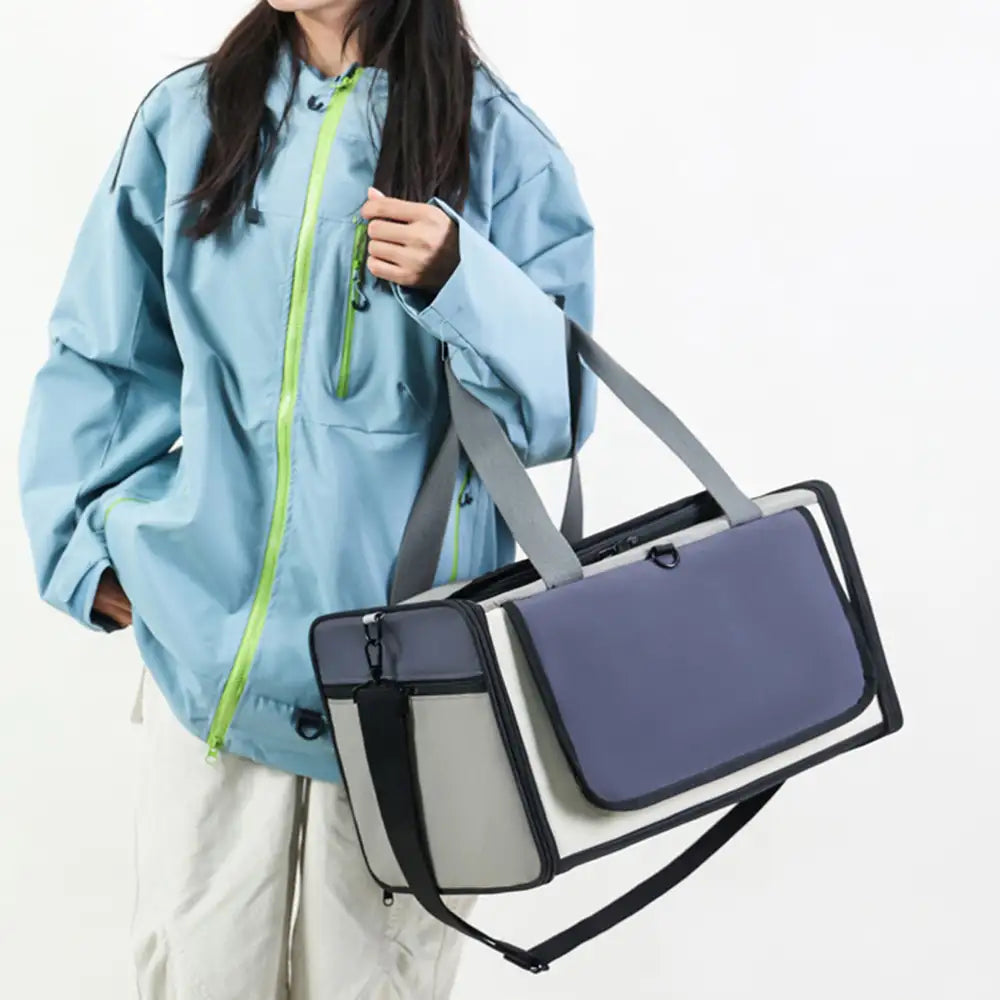 Outdoor Portable Breathable Large-Capacity Expandable Cat Carrier Bag