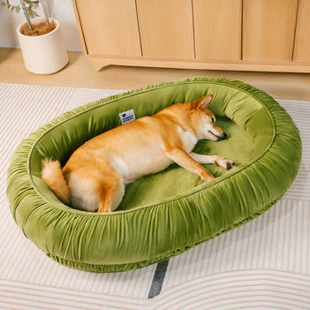 Oval Orthopedic Support Cozy Sleeping Detachable Dog & Cat Bed