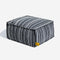 SnugNest Textured Stripe Storage Ottoman Dog Bed