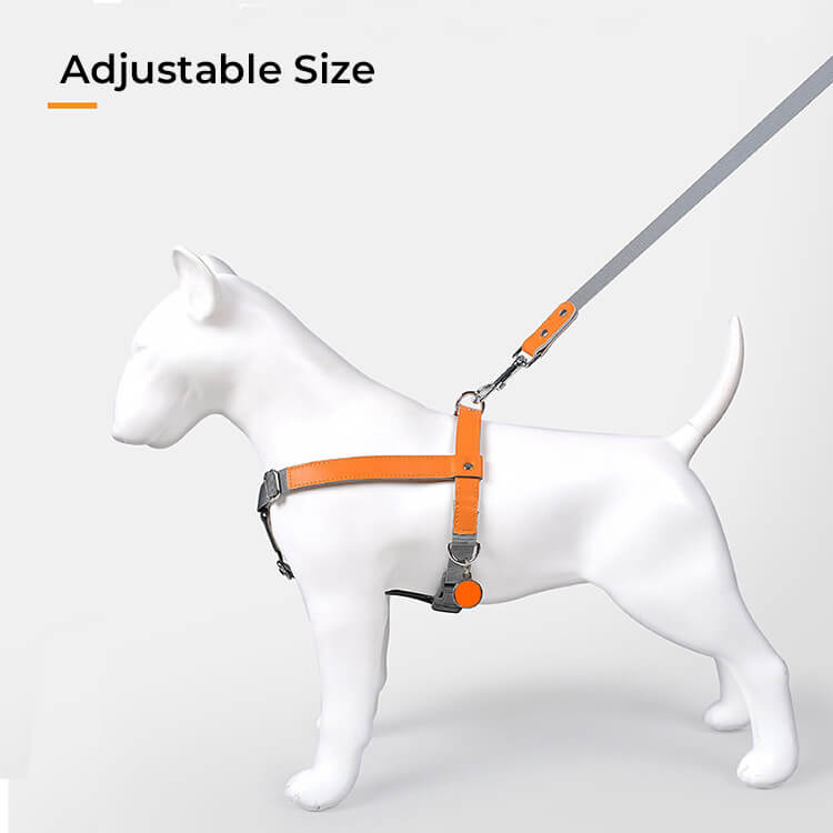 Verstellbares, atmungsaktives Hundegeschirr aus PU-Leder