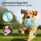 Paw Print Soccer Ball Dog Chew Toy With Straps