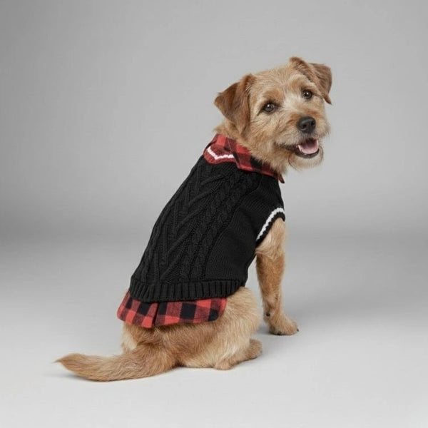 Gilet pull en tricot torsadé pour chien, parfait pour l'automne et l'hiver