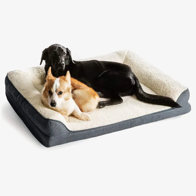 Plush Pet Sofa Bed Memory Foam Orthopedic Dog Bed