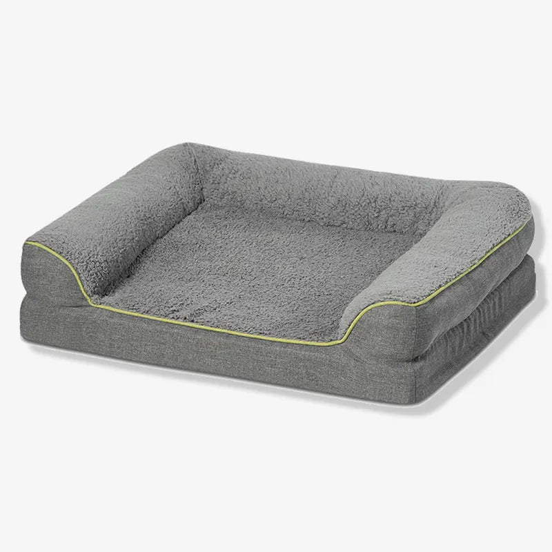 Canapé-lit en peluche pour animaux de compagnie, lit orthopédique pour chien en mousse à mémoire de forme