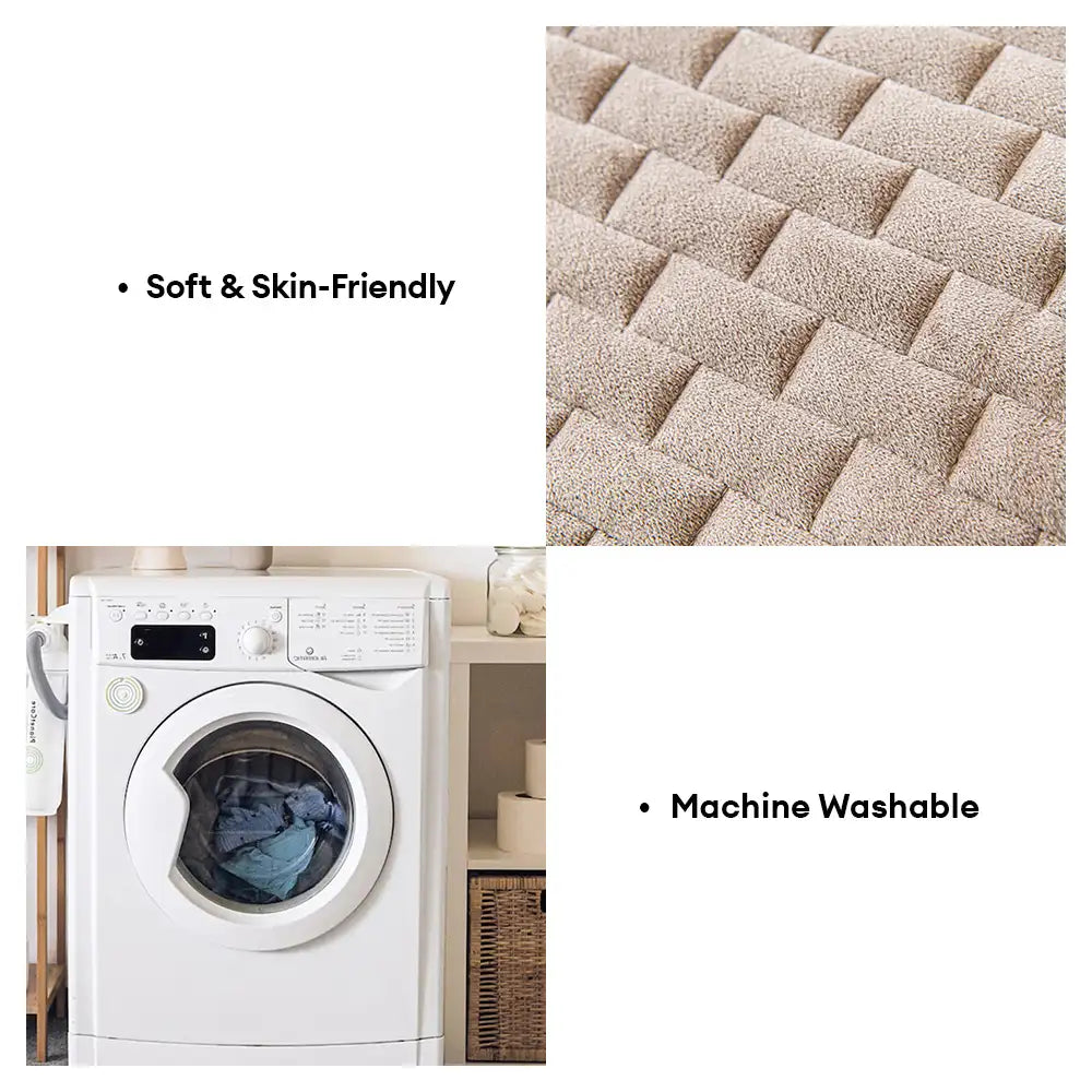 Plush Scratch-Resistant Recliner Chair Cover with Elastic Straps