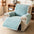 Plush Scratch-Resistant Recliner Chair Cover with Elastic Straps