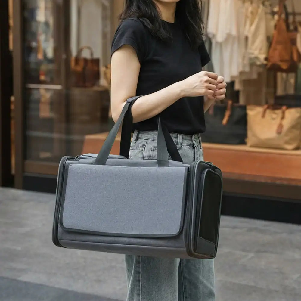 Portable Breathable Large-Capacity Expandable Multi-Functional Cat Carrier Bag