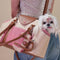 Portable Faux Woven Water-Repellent Pet Carrier Bag with Poop Bag Dispenser
