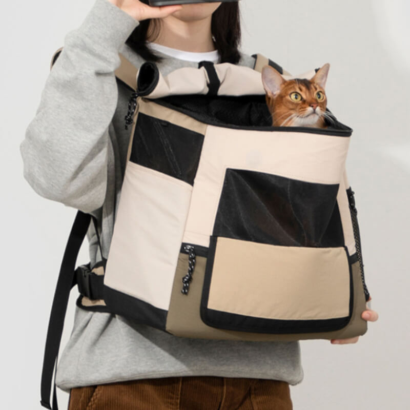 Bolsa de viagem portátil para animais de estimação ao ar livre mochila impermeável para gatos