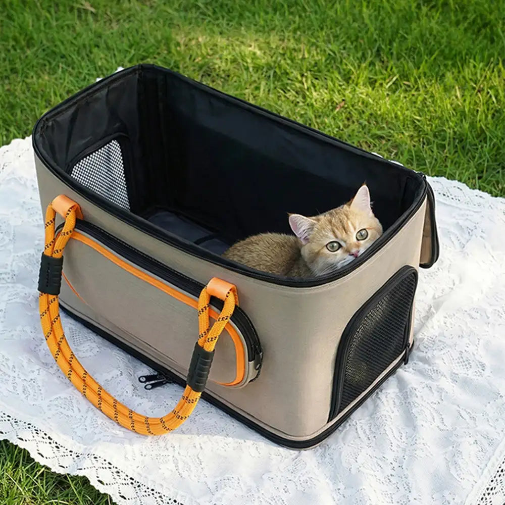 Portable Airline Approved Breathable Cat Carrier Bag for Travel