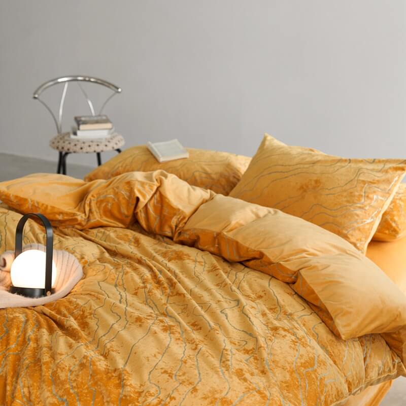 Premium Velvet Soft Anti-Static Suede Bed Sheet Set