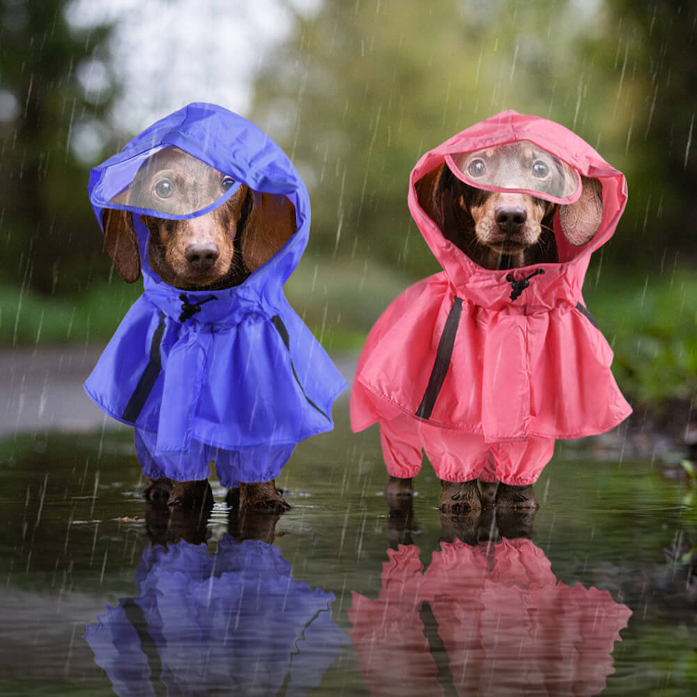 Chubasquero reflectante a prueba de viento e impermeable con capucha para perro