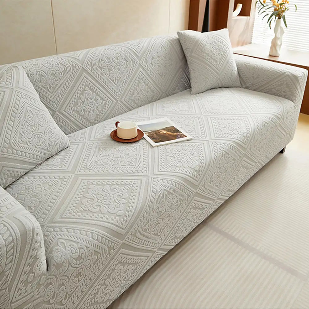 Retro Jacquard Pattern Full-Coverage Sofa Protector Magic Couch Cover