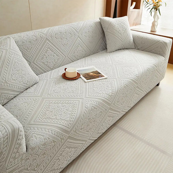Retro Jacquard Pattern Full-Coverage Sofa Protector Magic Couch Cover