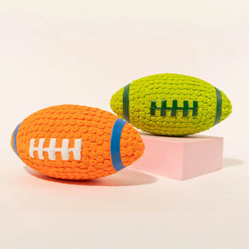 Rugby Dog Chew Toy with Squeaky