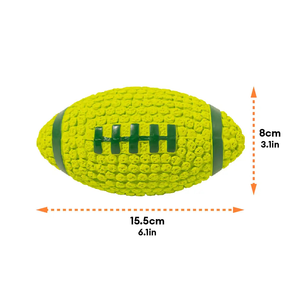 Rugby Dog Chew Toy with Squeaky