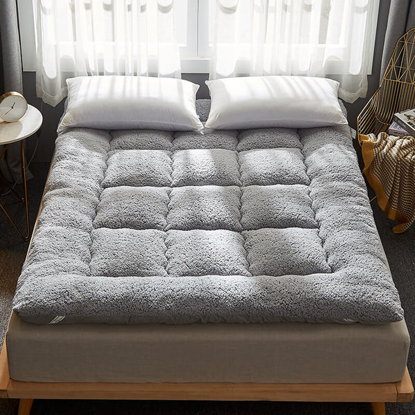 Large Cozy Lambswool Human Pet Futon Bed - FunnyFuzzy