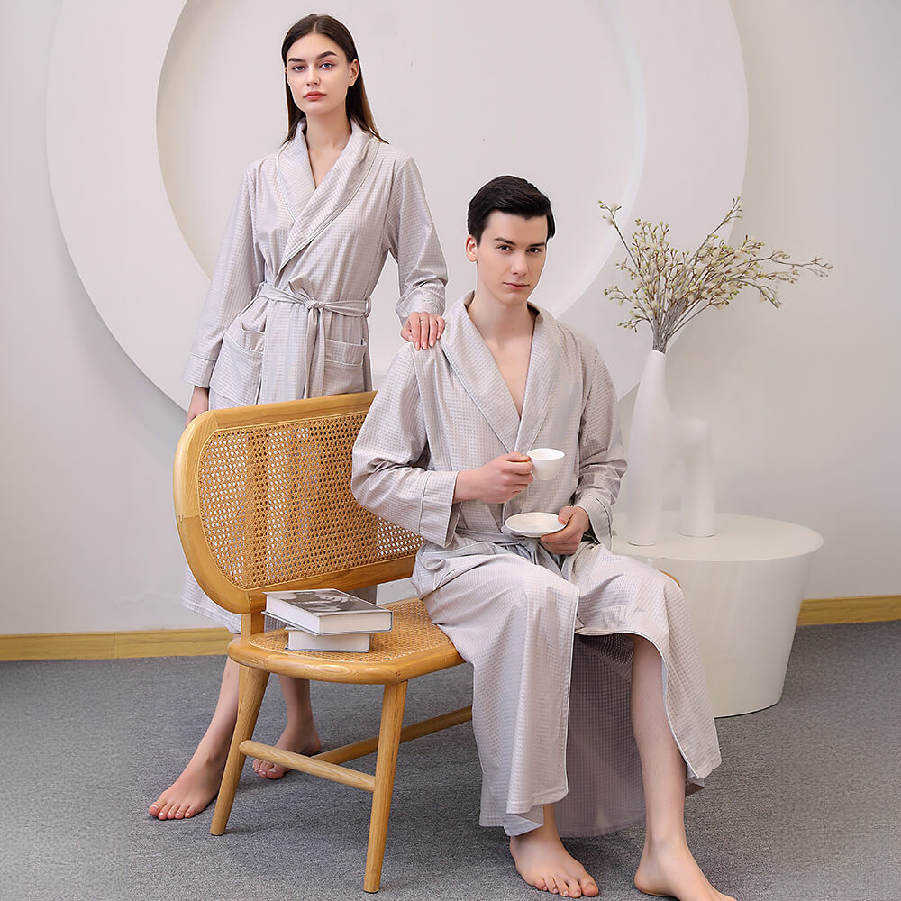 Satin Skin-Friendly Quick-Dry Long Couple's Bath Robe