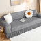 Seersucker Armchair Cover Full-wrapped Stretch Couch Cover with Ruffle Skirt