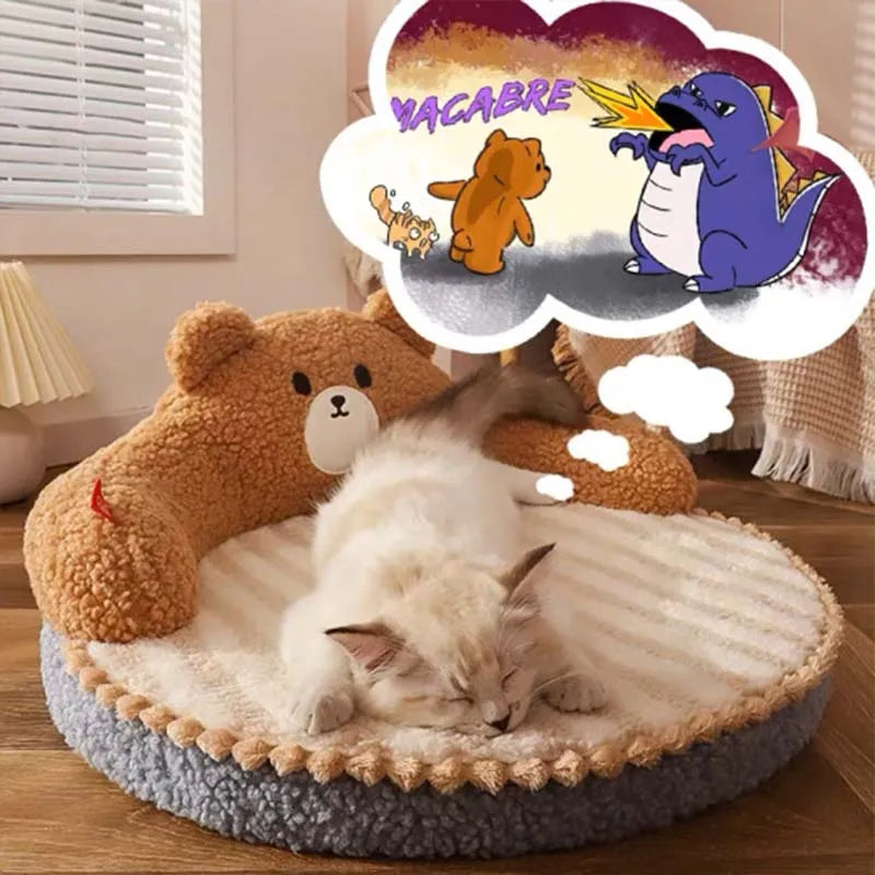 Dormir Guardião Urso Almofada para animais de estimação Cama de abraço