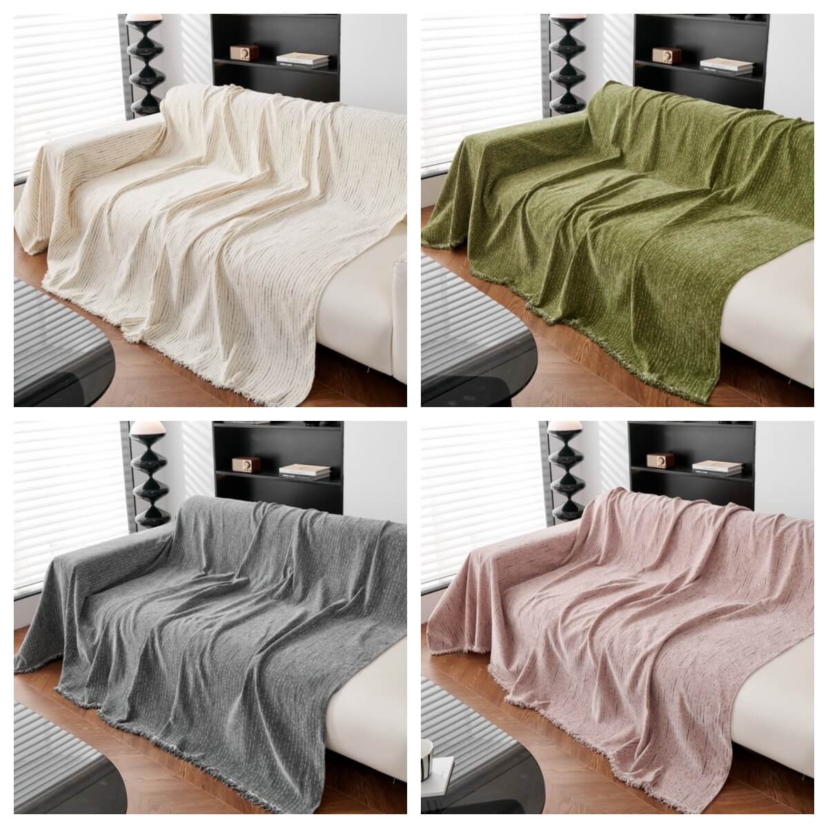 Soft Line Chenille All-Season Sofa Durable Protection Throw Couch Cover