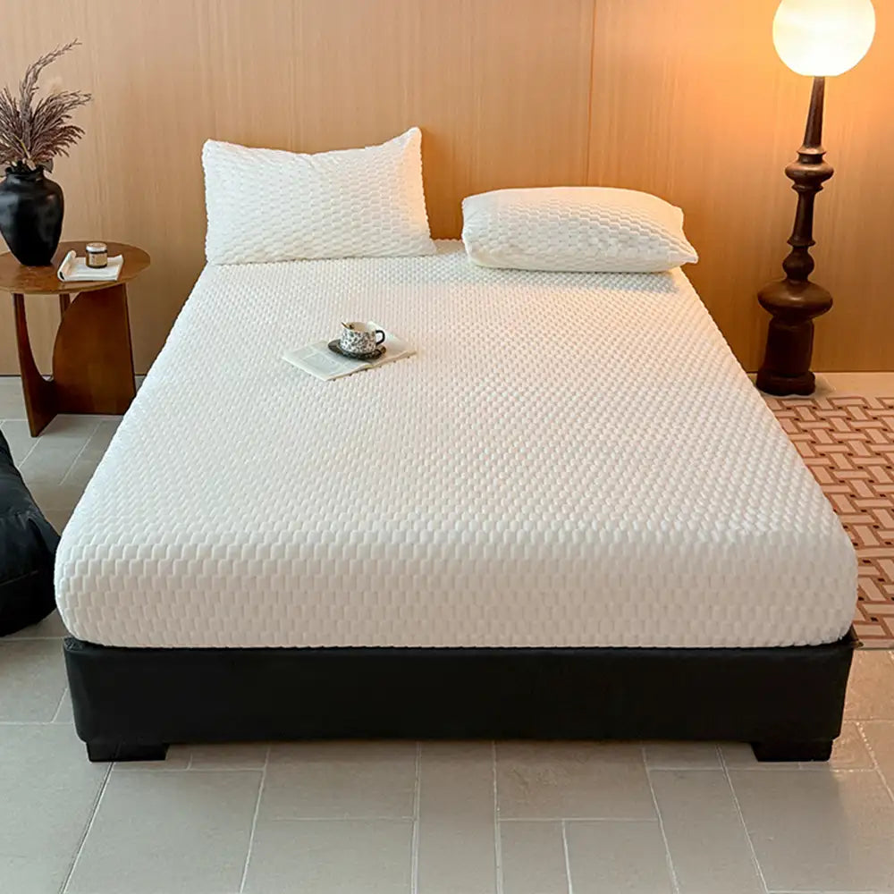 Cubierta de colchón de lámina de terciopelo tibio estilo barroco