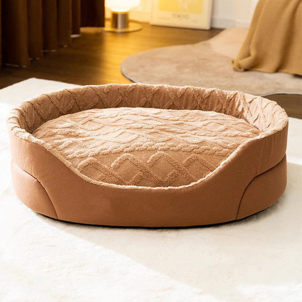 Cama espaçosa e fofa para cachorro com sono profundo e quente
