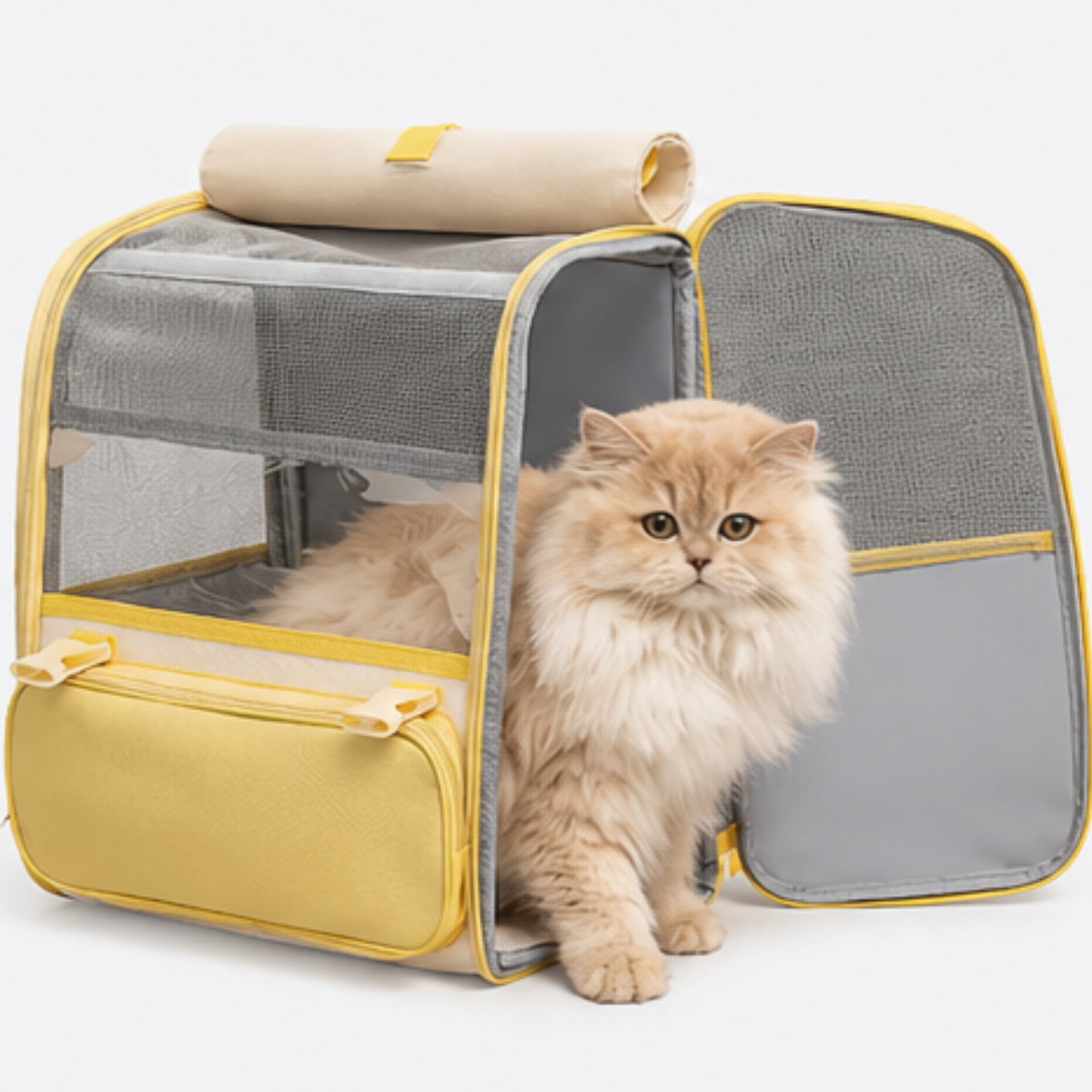 Spacious Lightweight Cat Carrier Backpack with Transparent Window