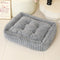 Square Striped Short Plush Fluffy Dog Bed for Small to Large Dogs’ Deep Rest