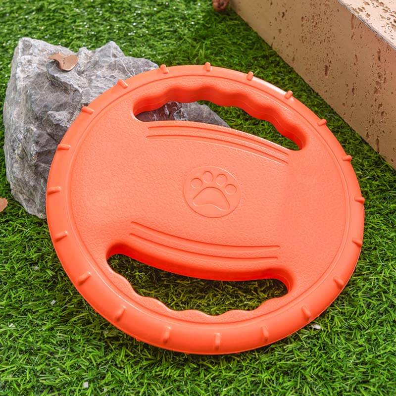 Steering Wheel Rubber Throw Toy Interactive Dog Flying Disc