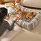 Striped Chenille Scratch-Resistant Breathable Neck Support Dog Square Bed