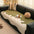 Stylish Irregular Contrast Chenille Scratch-Resistant Non-Slip Couch Cover