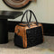 Stylish Quilted Patchwork Breathable Lightweight Pet Carrier Bag Dog Cat Carrier