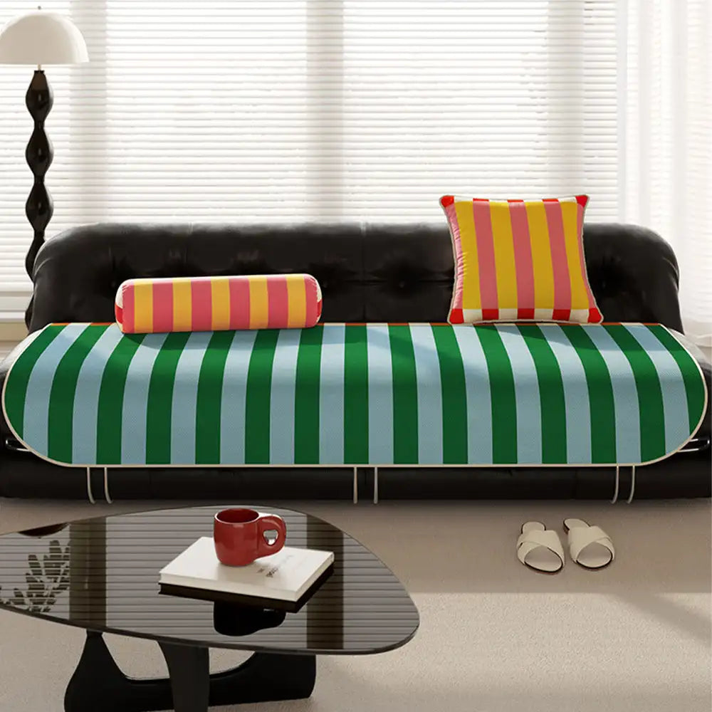 Herringbone chenille elegante decoración de sofá transpirable cubierta de sofá sin deslizamiento