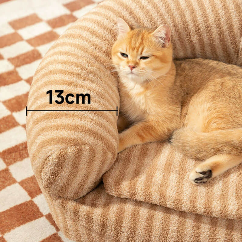 أنيق مخطط أفخم قابل للإزالة القط أريكة السرير