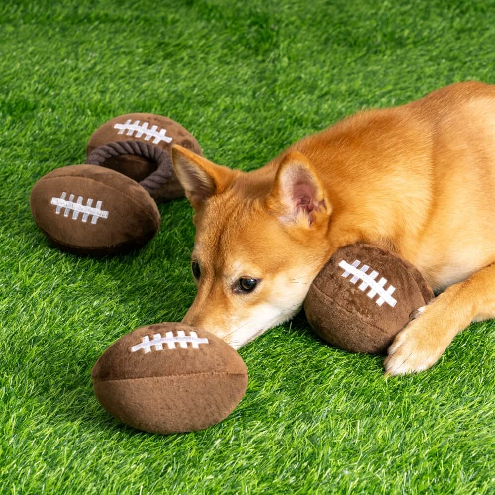 Super Bowl Plush Rugby Futebol Som Brinquedo Cachorro Brinquedo Interativo