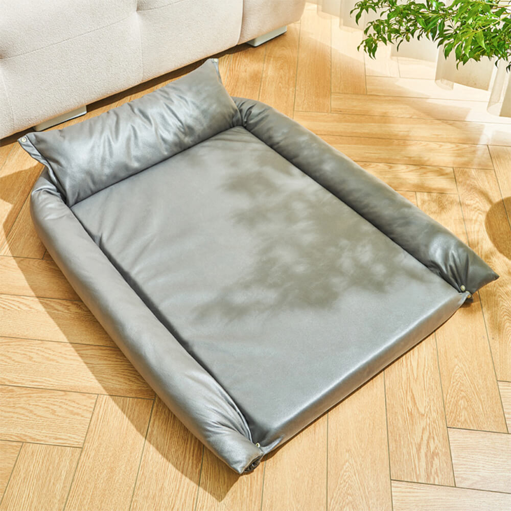 Technical Leather Waterproof Scratch Resistant Large Dog Bed