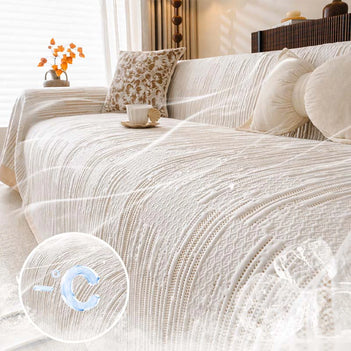 Textured Cooling Breathable Heat-Absorbing Multi-Functional Blanket Couch Cover