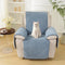 Thick Fuzzy Faux Sherpa Fleece Recliner Chair Cover with Elastic Straps