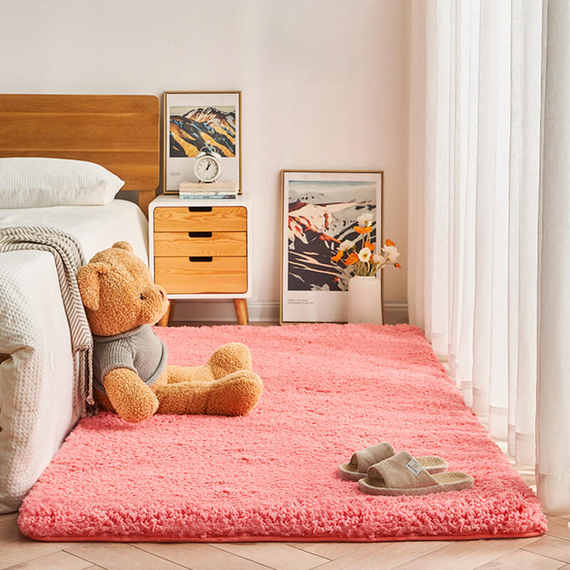 Thick Plush Bedroom Bedside Carpet - Extra Soft and Cozy Rug