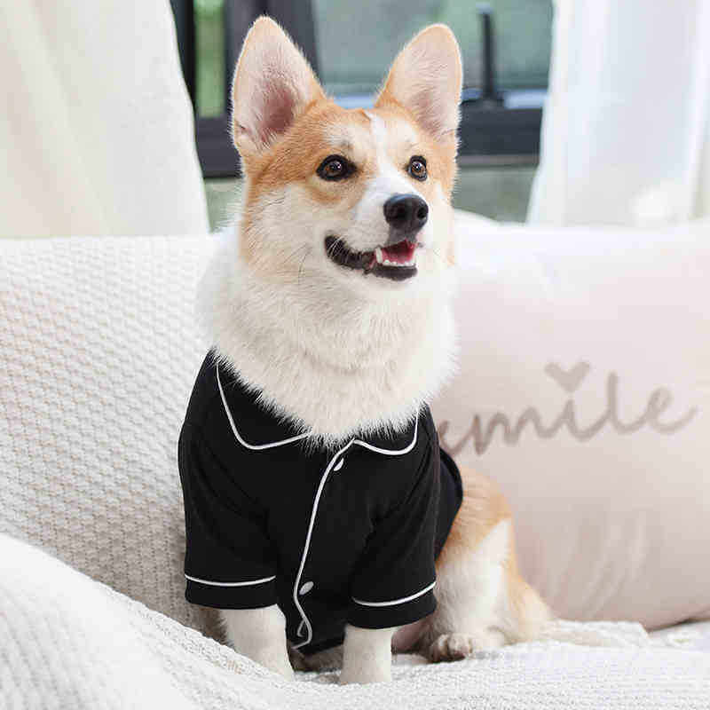 Dünner und bequemer, haarabweisender passender Pyjama für Hund und Besitzer