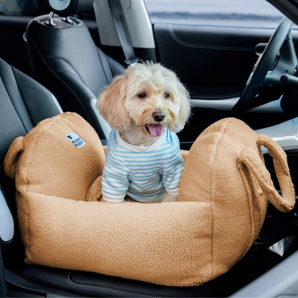 Reiseprotektor Komfortables dickes Lammwoll-Hunde-Autositzbett
