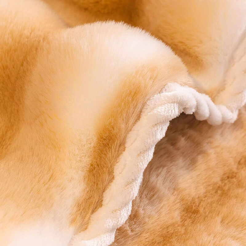 Housse de canapé en peluche à rayures de couleurs dégradées, tendance et tendance