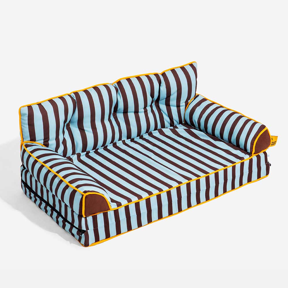 Stripe Waterproof Foldable Dog Sofa Bed - Sunny Siesta