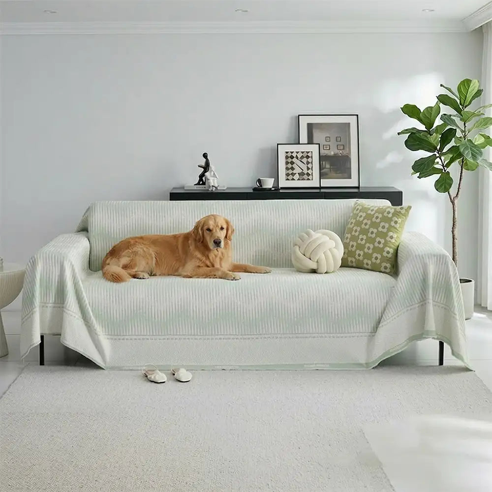 Modern Geometric Cooling Ice Silk Breathable Sofa Blanket Couch Cover