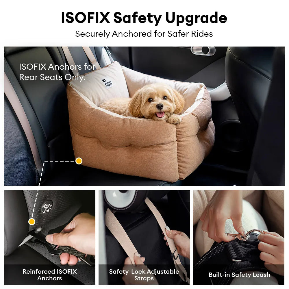 Proteção de viagem Booster Cama de assento de carro para cachorro elevada e espessa à prova d'água