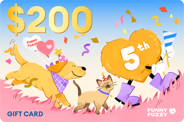 FunnyFuzzy 5th Anniversary Gift Card