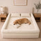 Plush Ribbed Bolster Fitted Sheet Mattress Cover - Cozy Nest