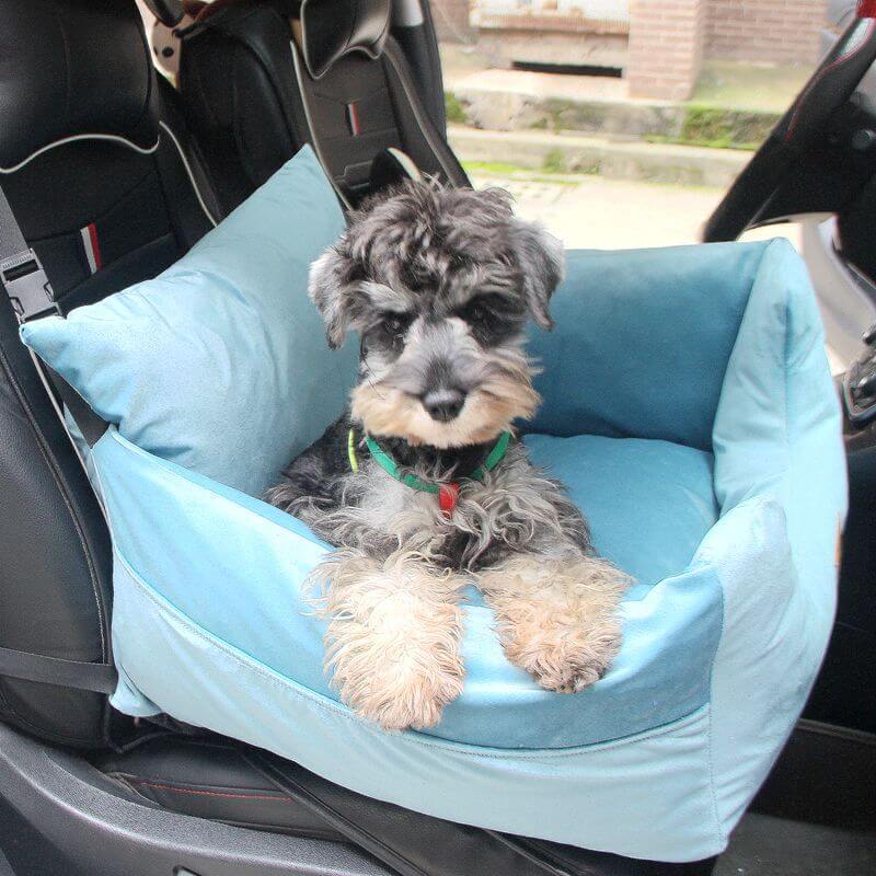 Velvet Fabric Removable & Washable Safety Large Dog Car Seat Bed